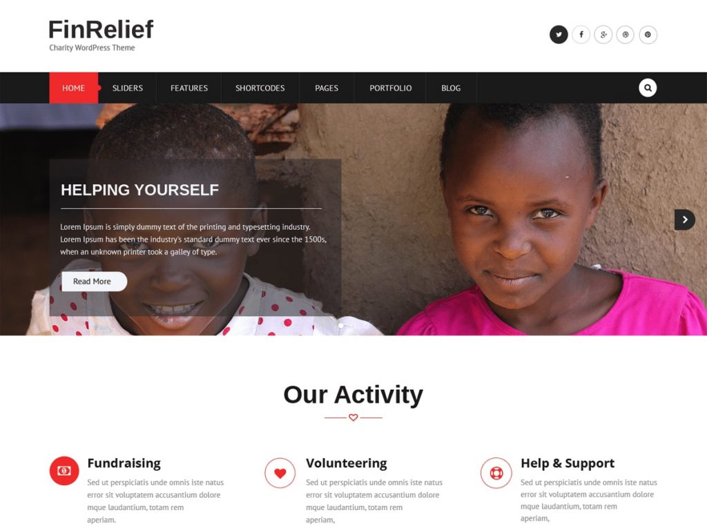 FinRelief theme