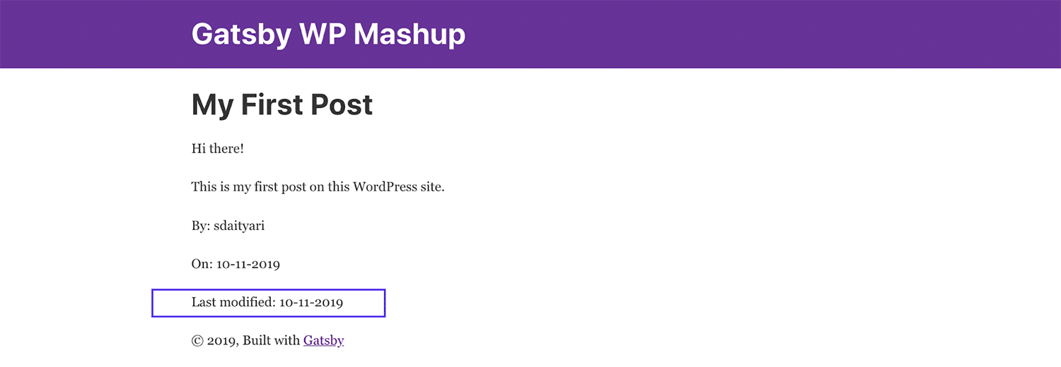 Postar com o último carimbo de data/hora modificado