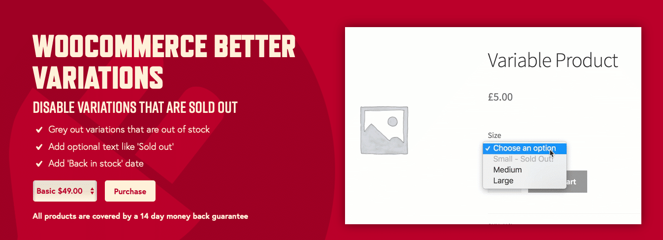 woocommerce better variations