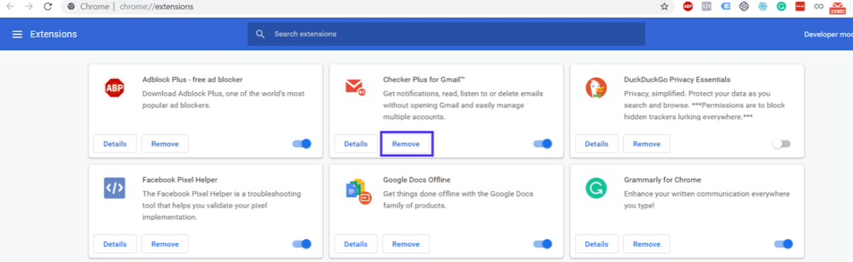 remover chrome extensions 1