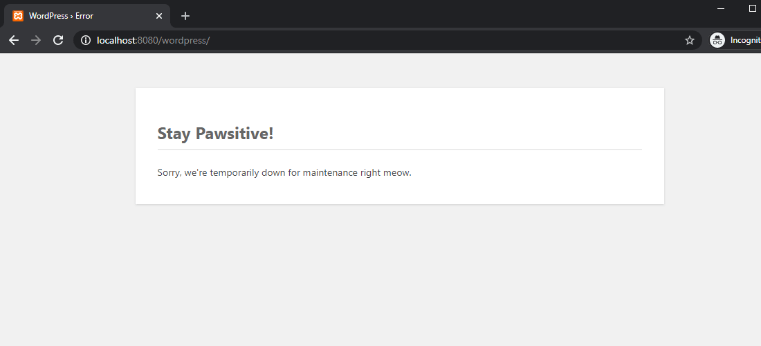 Mostrando uma mensagem de erro aos visitantes do site
