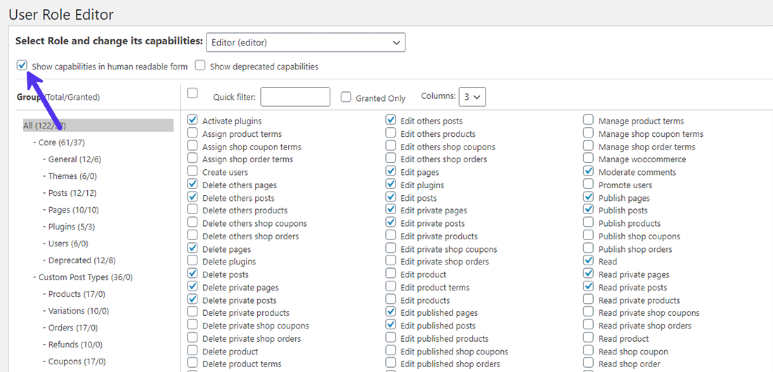 Capacidades de exibição em forma legível para o ser humano