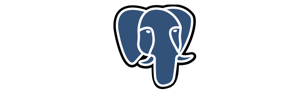 A logo do PostgreSQL, que é uma ilustração de uma cabeça de elefante azul com um contorno preto, sem qualquer texto de acompanhamento.