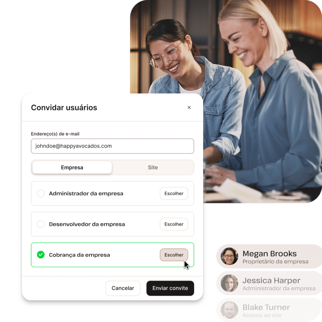 O MyKinsta foi desenvolvido para equipes e oferece um número ilimitado de usuários