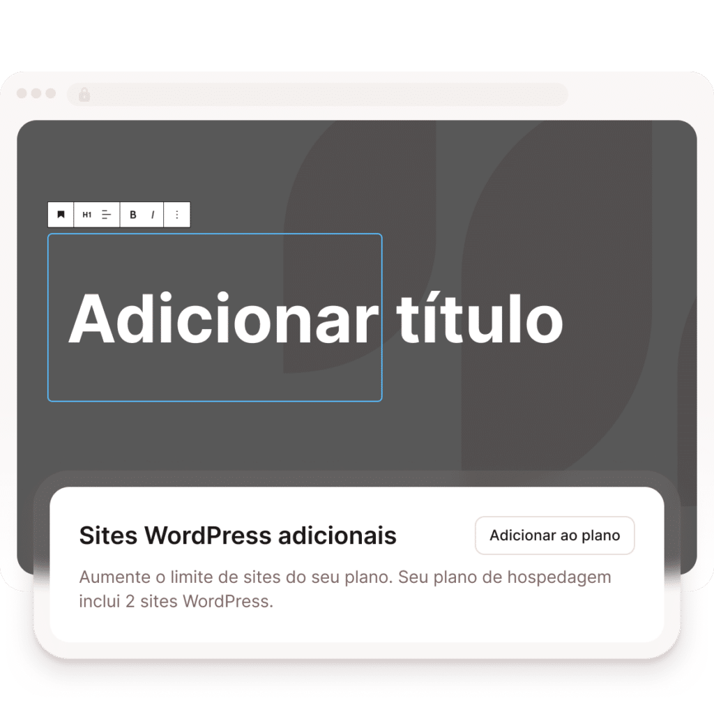 Adicionar um site adicional do WordPress