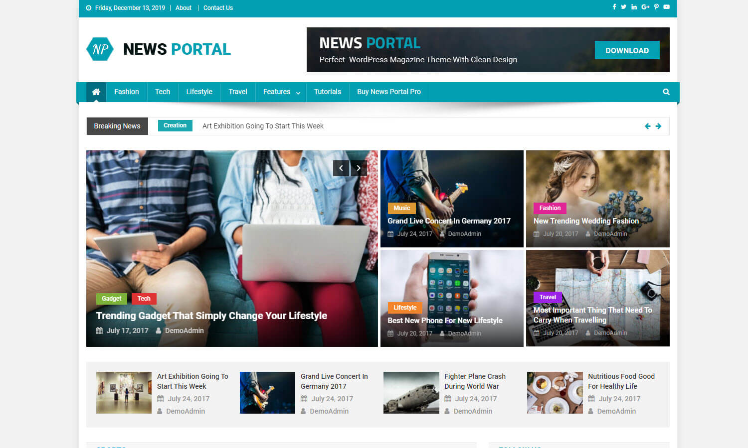 News Portal skärmdump
