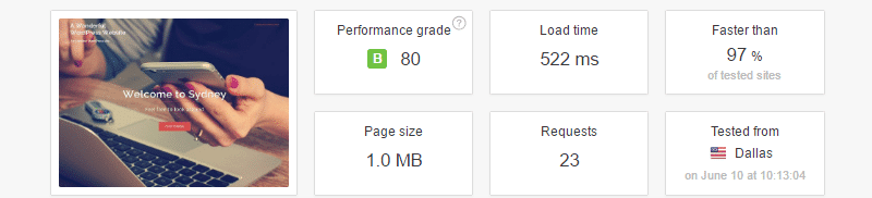 Speed test with JCH plugin Hastighetstest med JCH-plugin