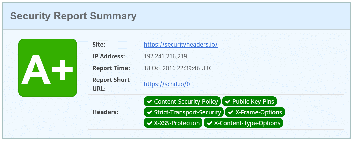 HTTP-säkerhetsrubriker skanning