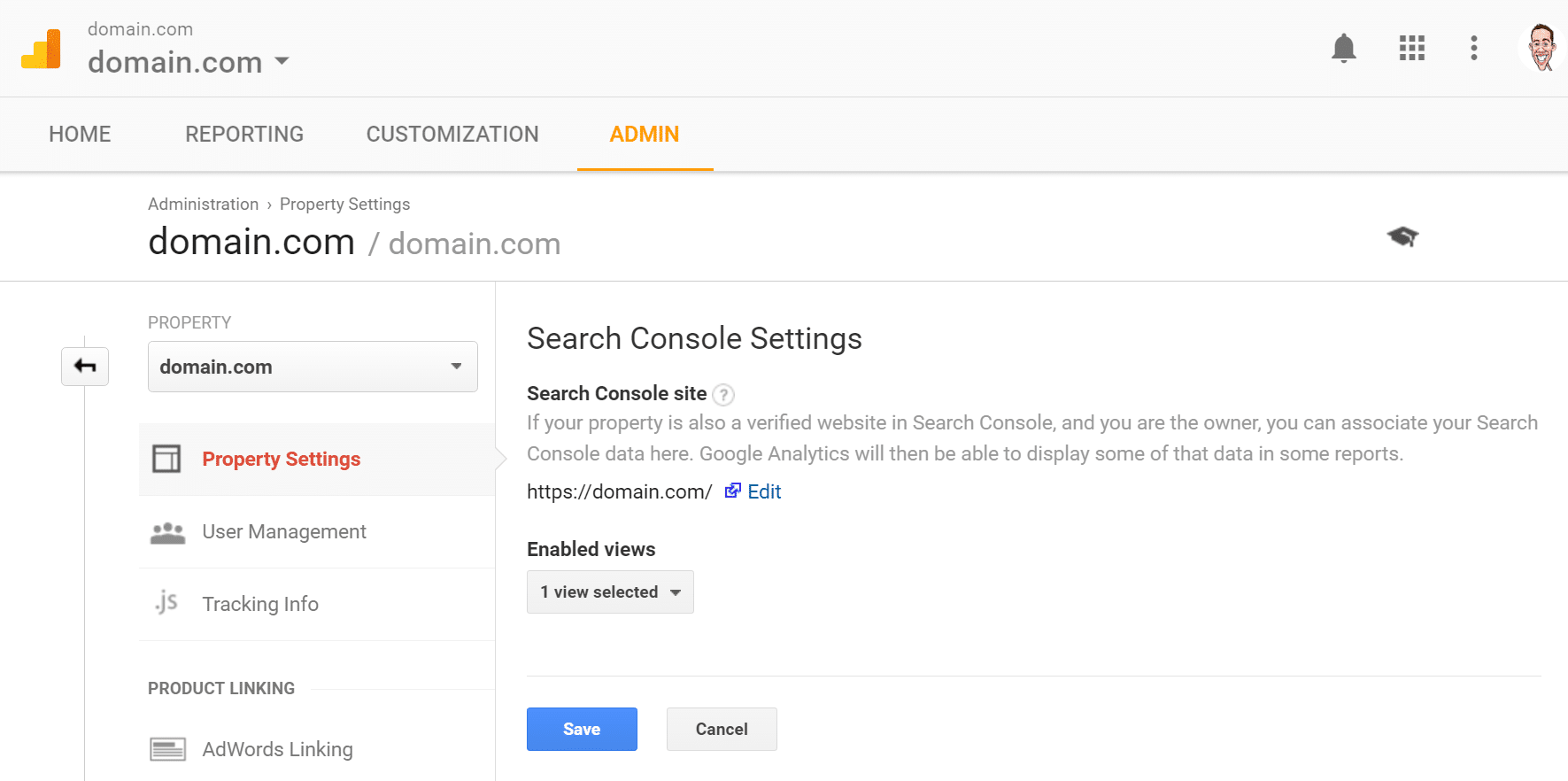 Länka Google Analytics och Google Search Console