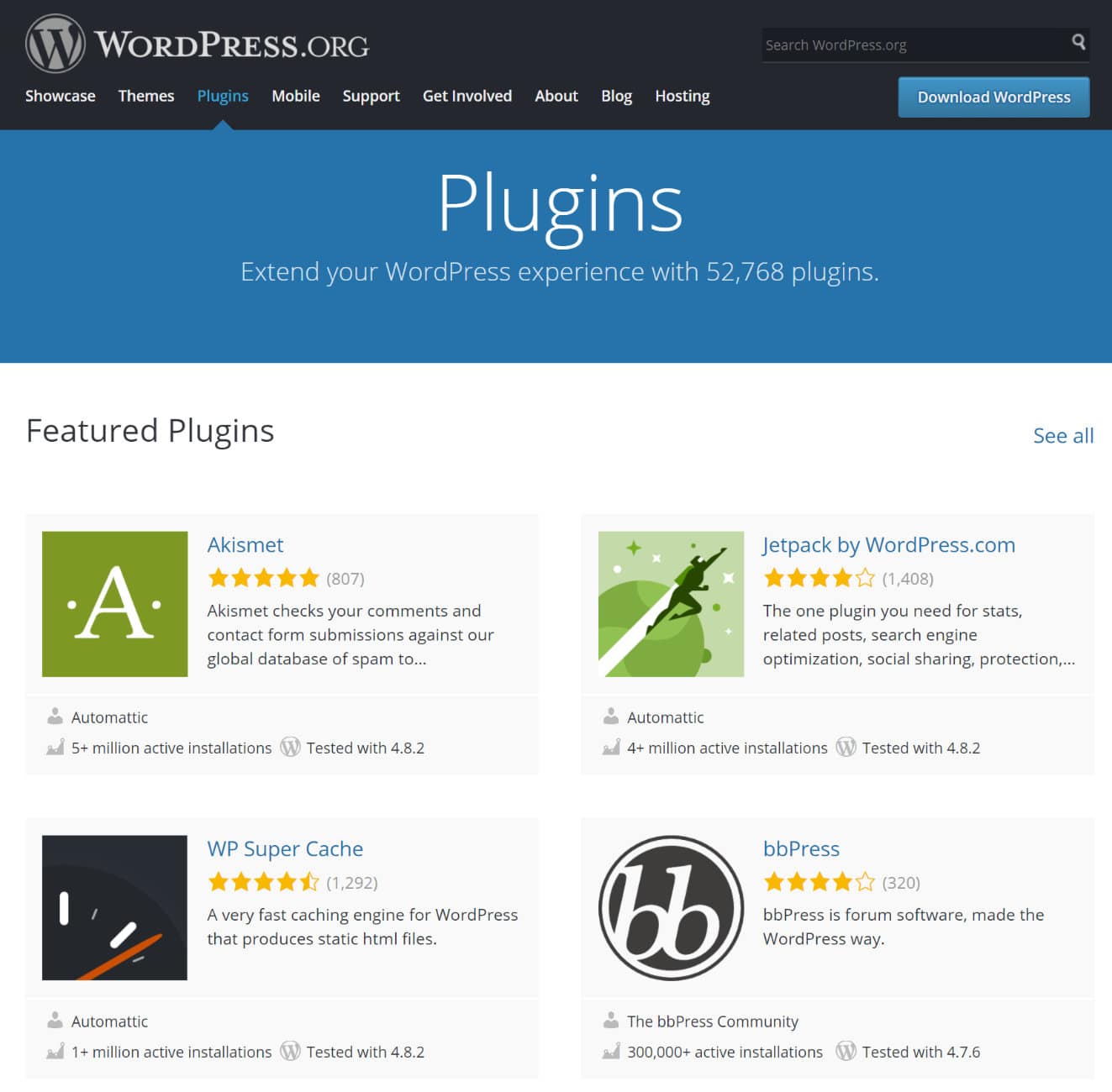 WordPress pluginarkiv