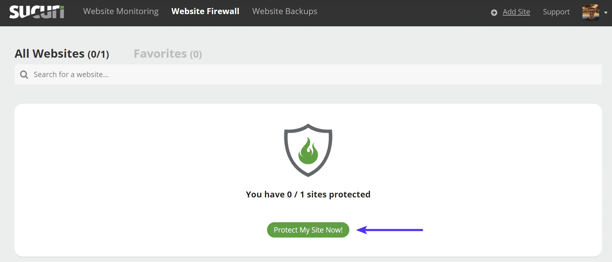 Sucuri skydda min webbplats