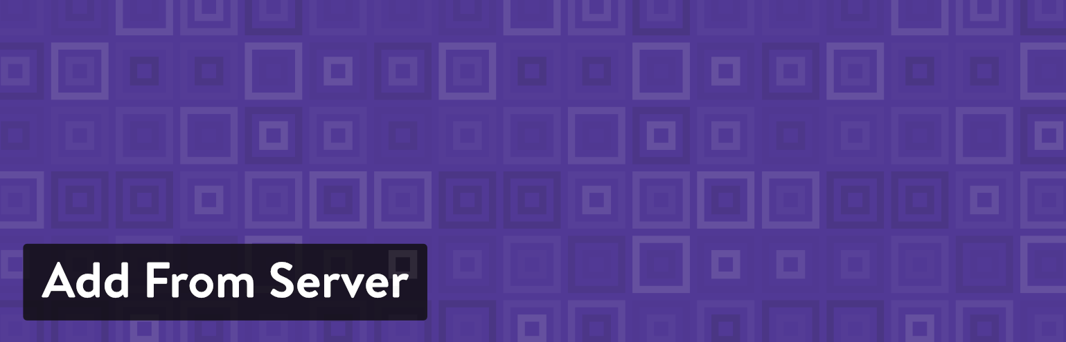 Add From Server WordPress-plugin