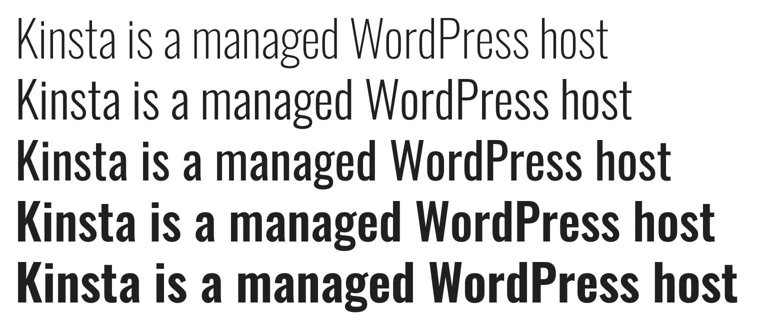 Oswald Google font