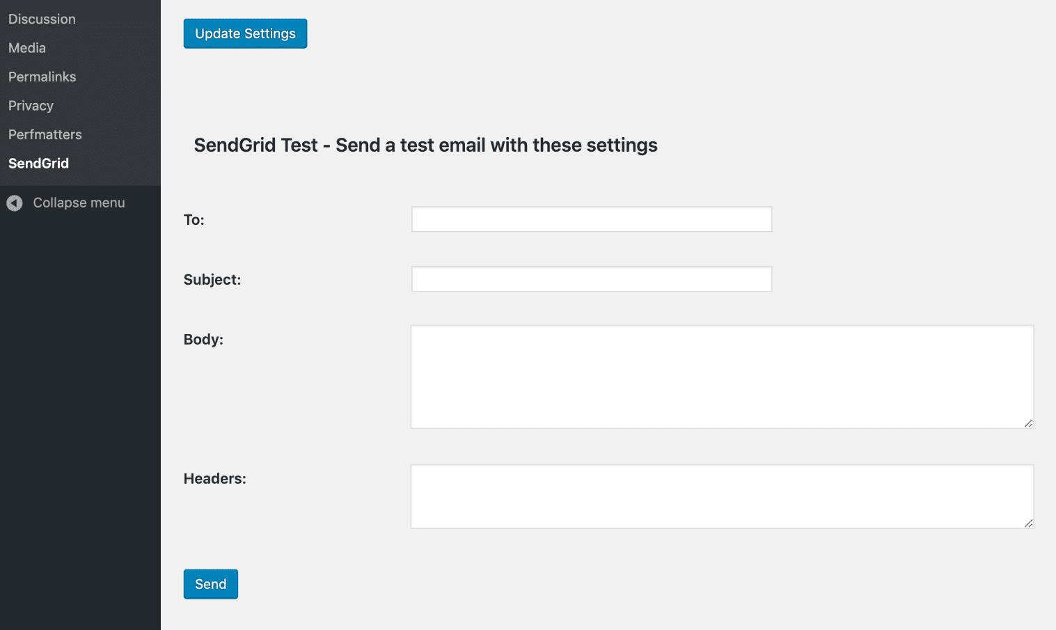 SendGrid test e-post
