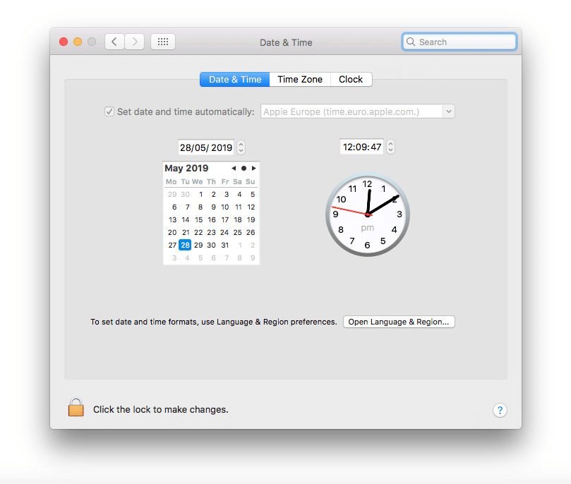 Systeminställningar i macOS