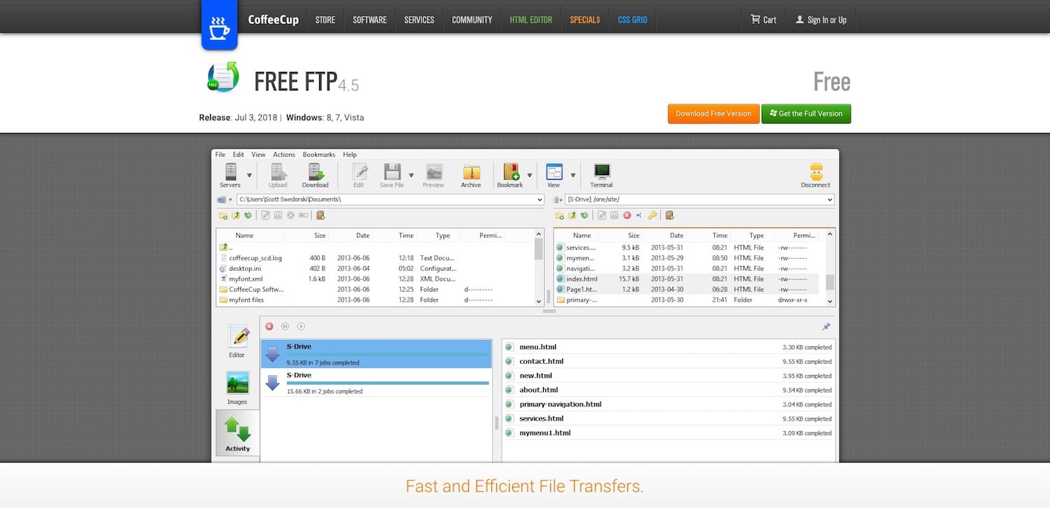 Bästa FTP-klienterna: Free FTP