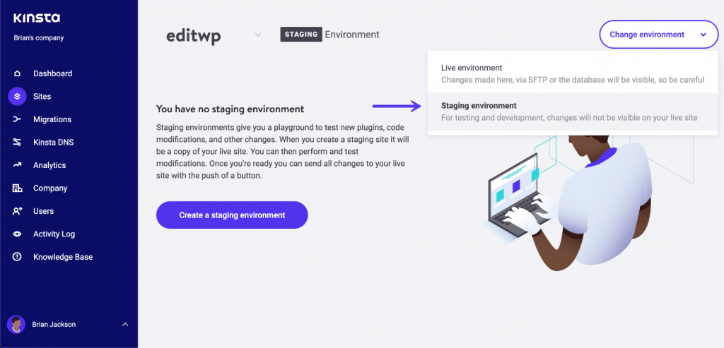 Skapa en WordPress staging-miljö