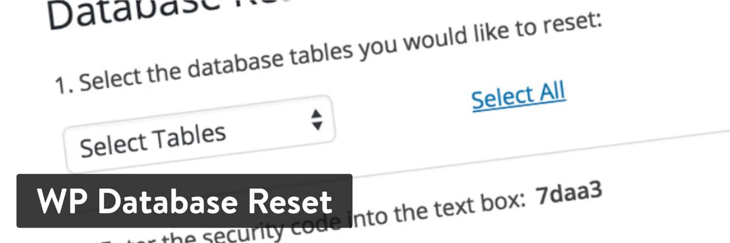 WP Database Reset WordPress-plugin