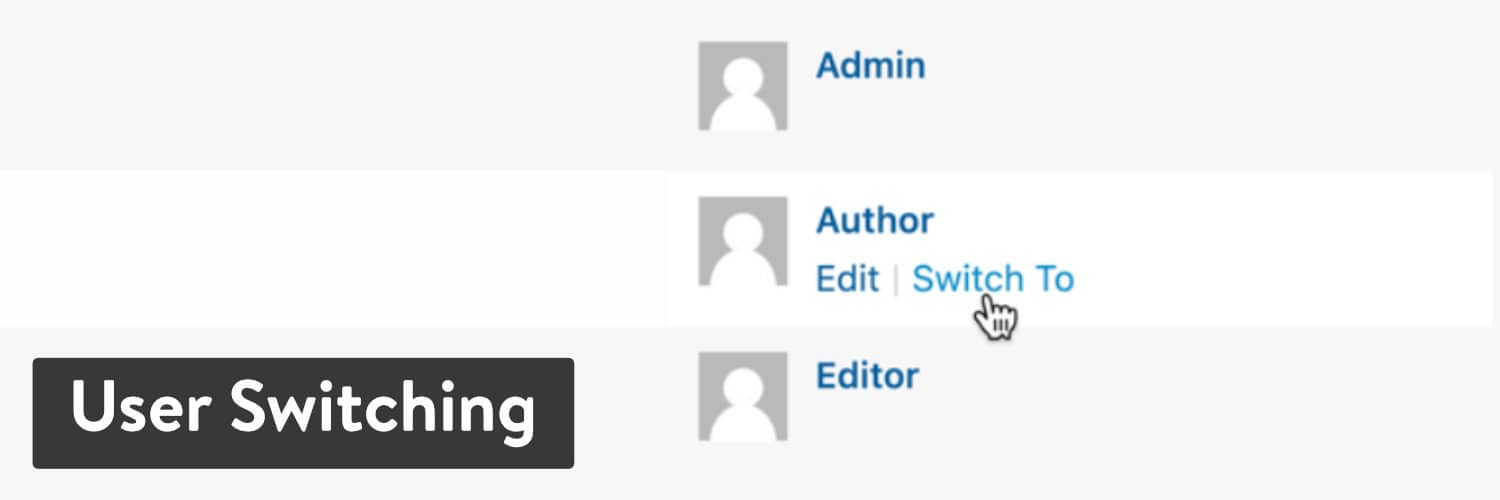 WordPress-pluginet "User Switching" 