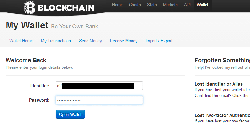 bitcoin login account