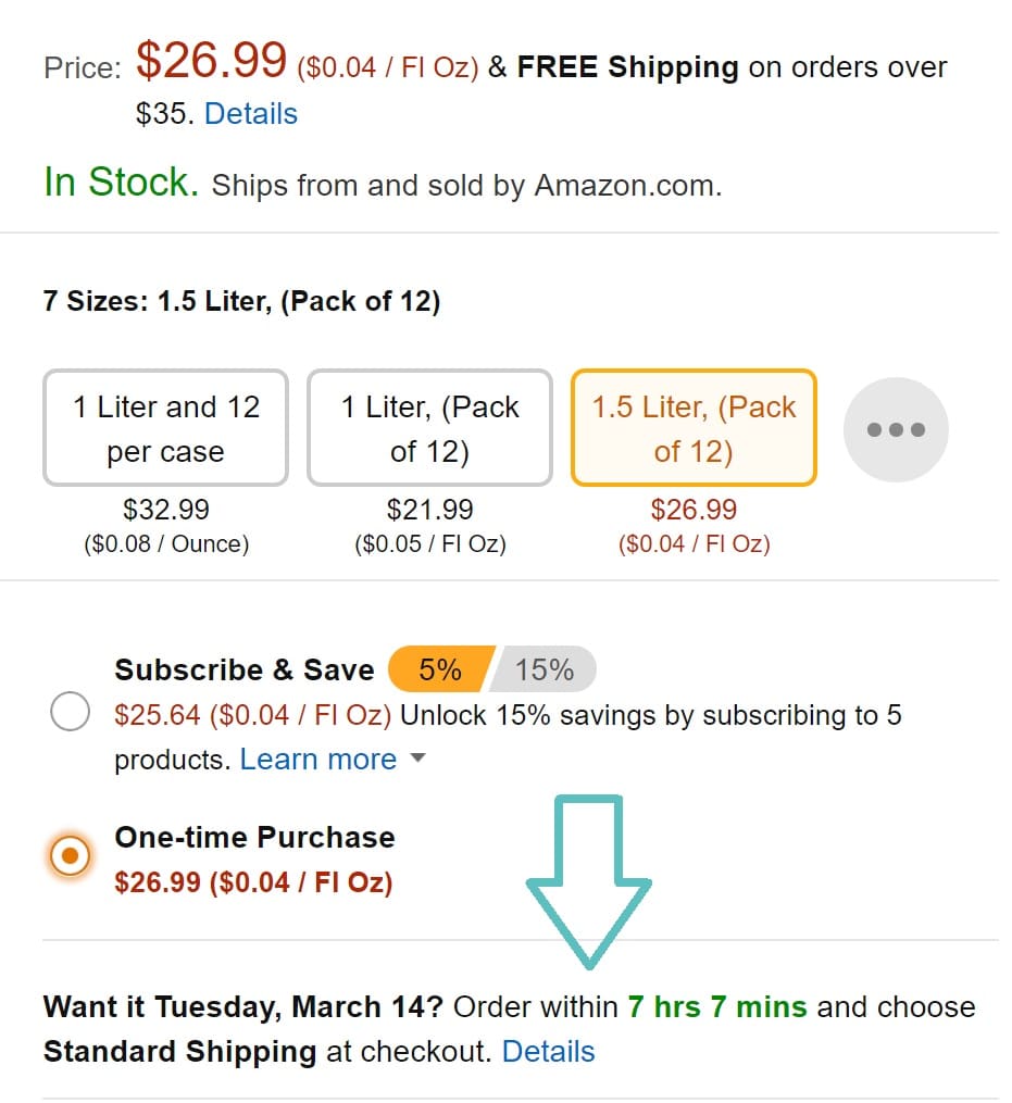 time limit amazon CTA