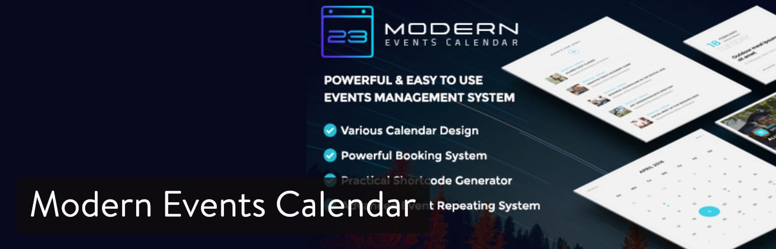 Modern Events Calendar WordPress plugin