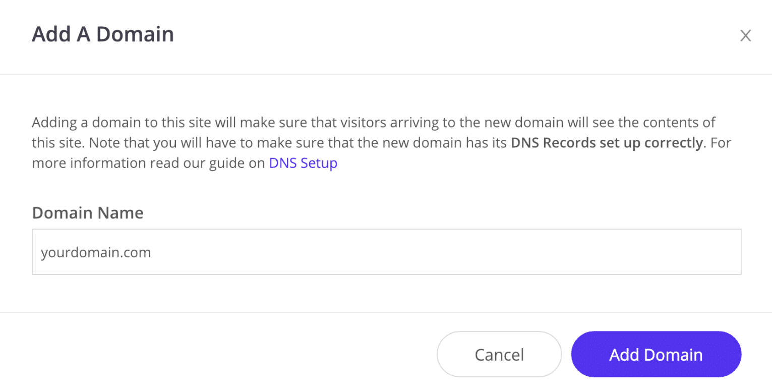 Add a domain