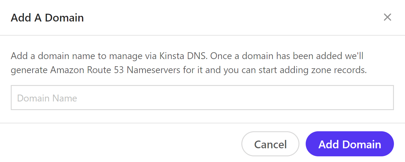 Add a domain to DNS