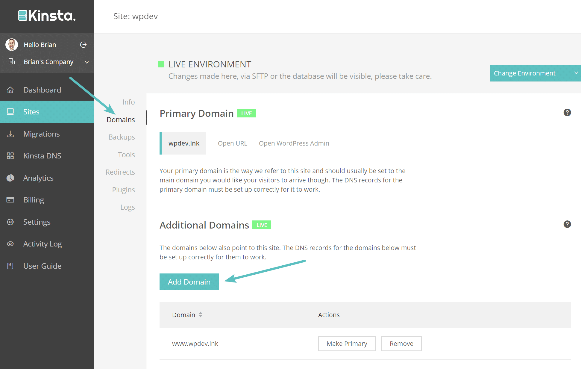 add domain