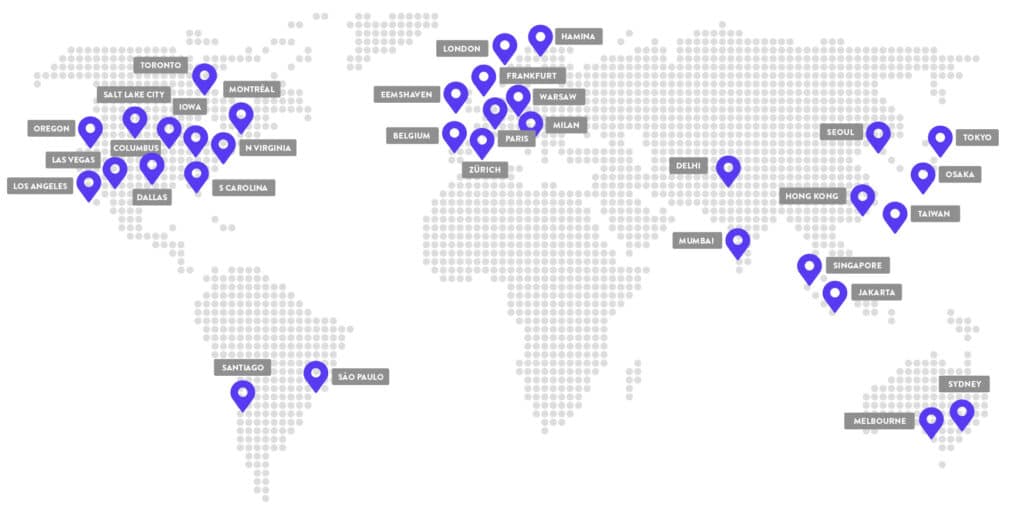 Kinsta's Google Cloud Data Center Locations