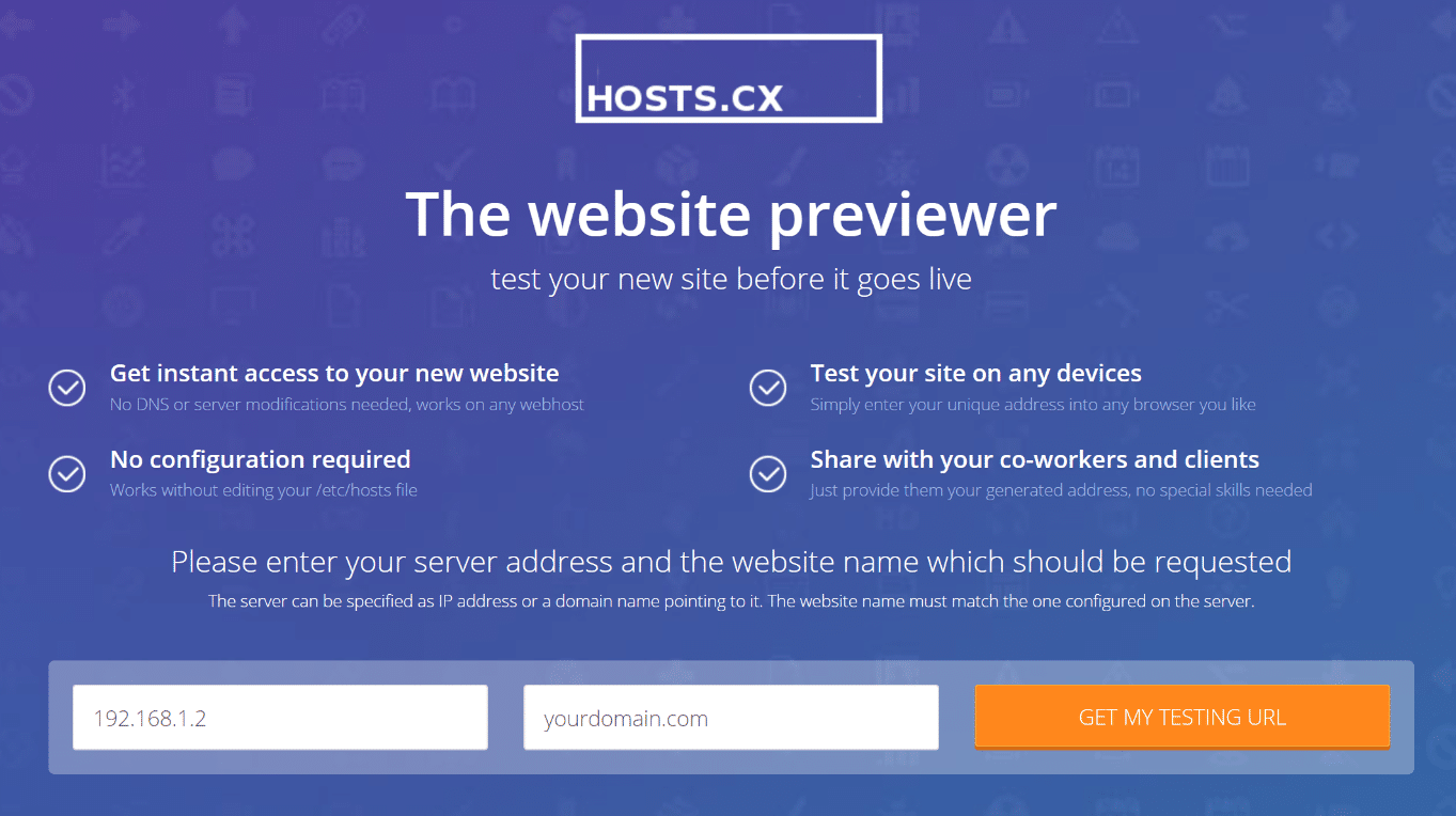 Previewer. Website naming. Yet another Previewer. Just client. Hosts update