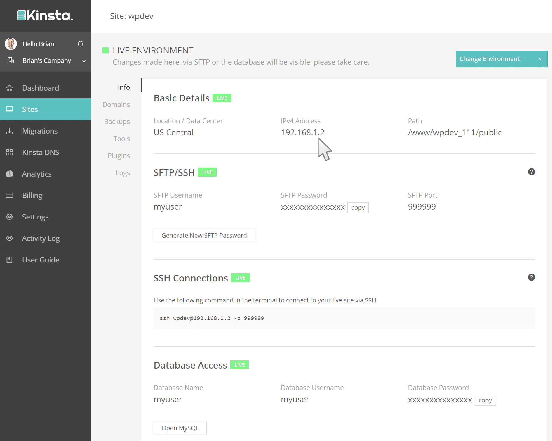 wordpress ipv4 address