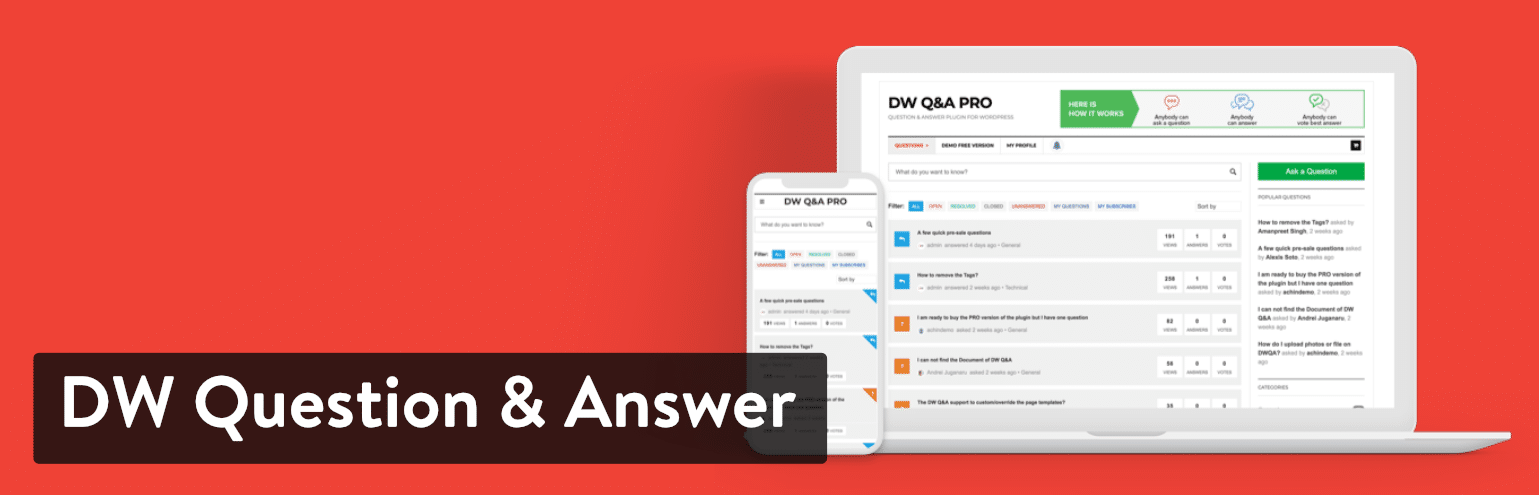 DW Question & Answer plugin