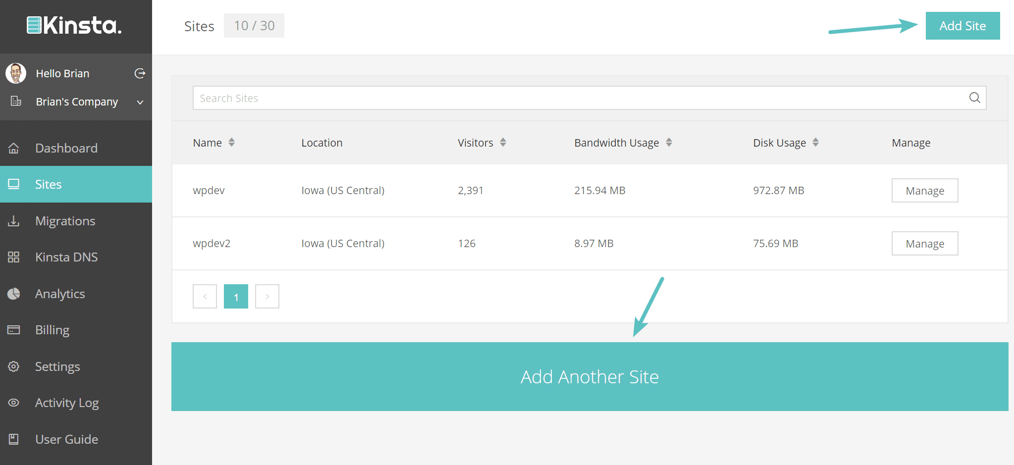 Add new site