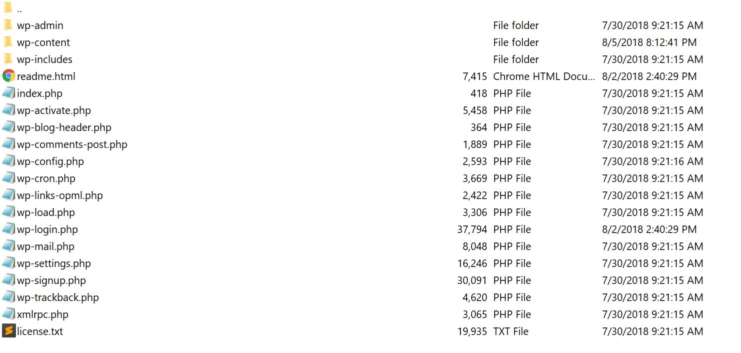 Public folder contents