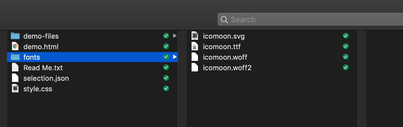 Font icon files