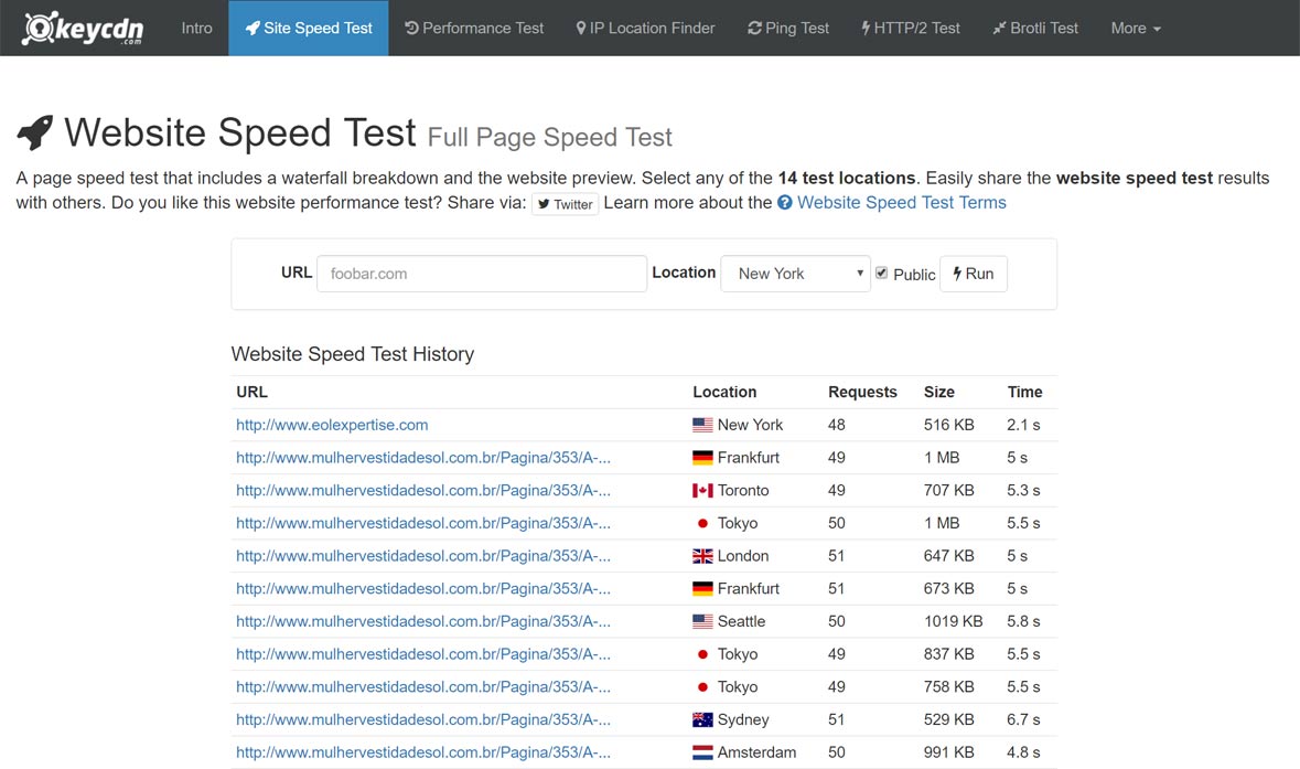 web page speed checker