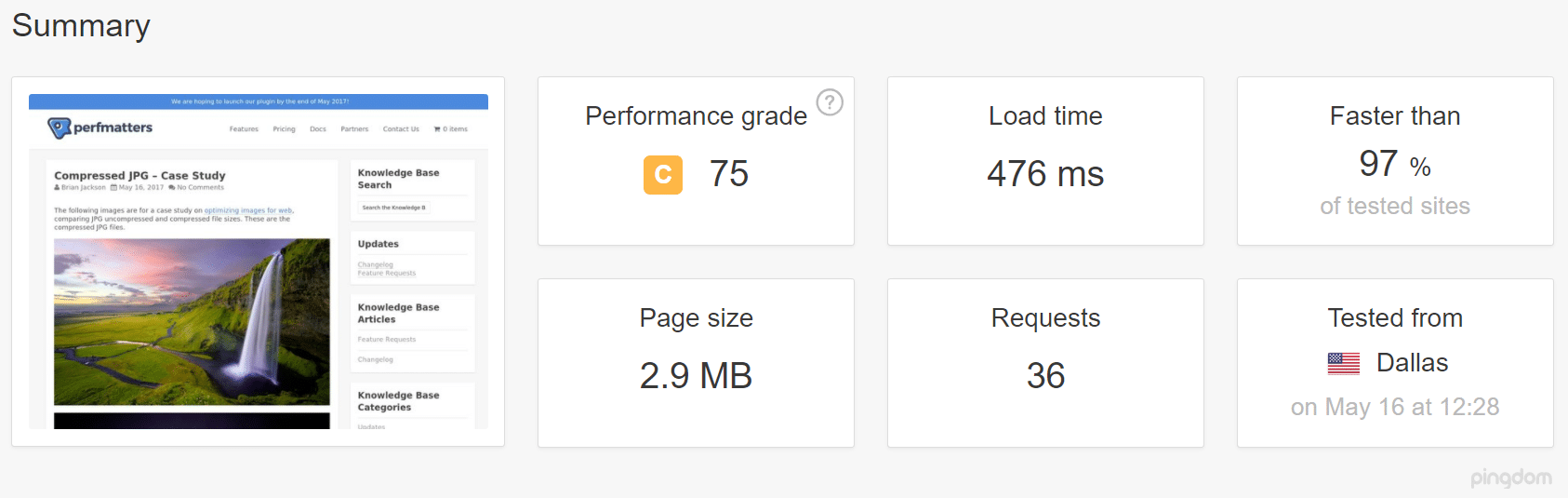 Hastighedstest med komprimerede JPG'er