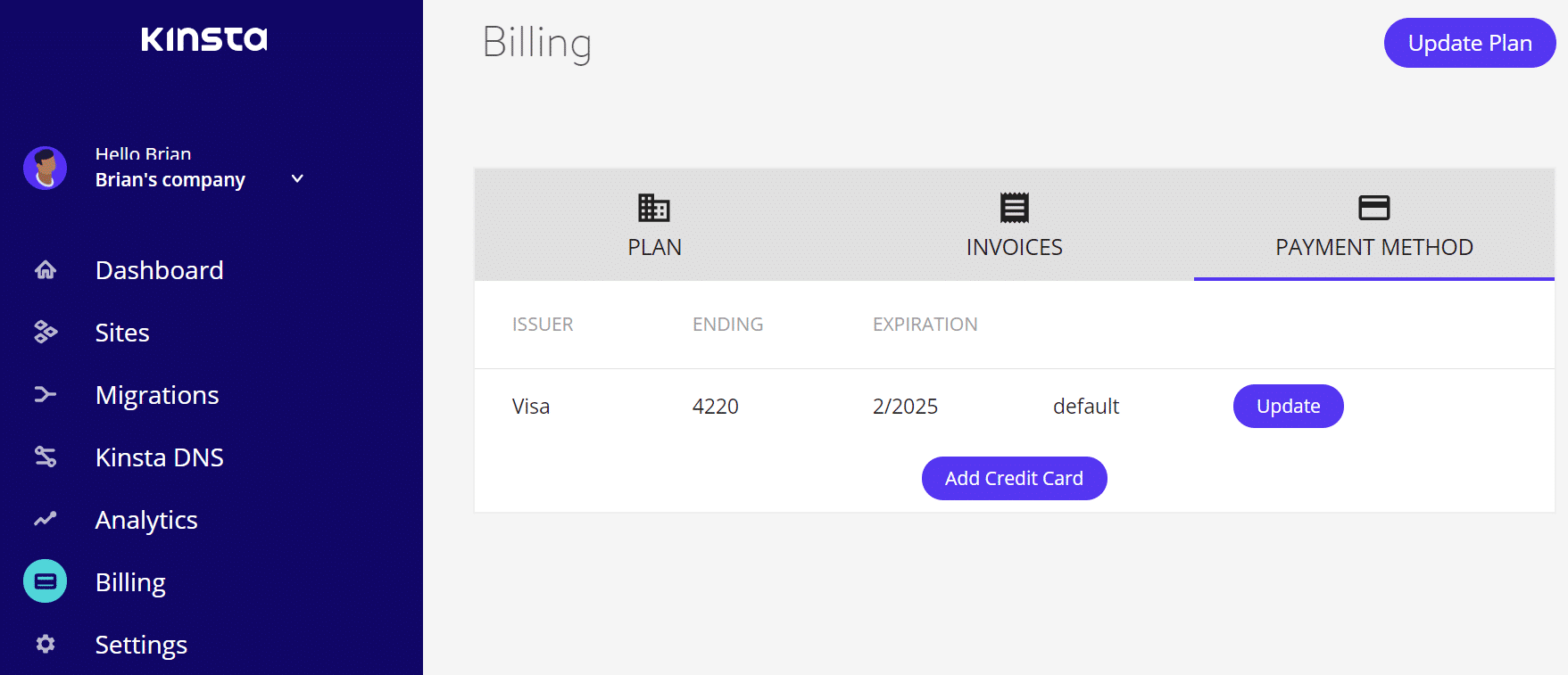 Billing credit cards