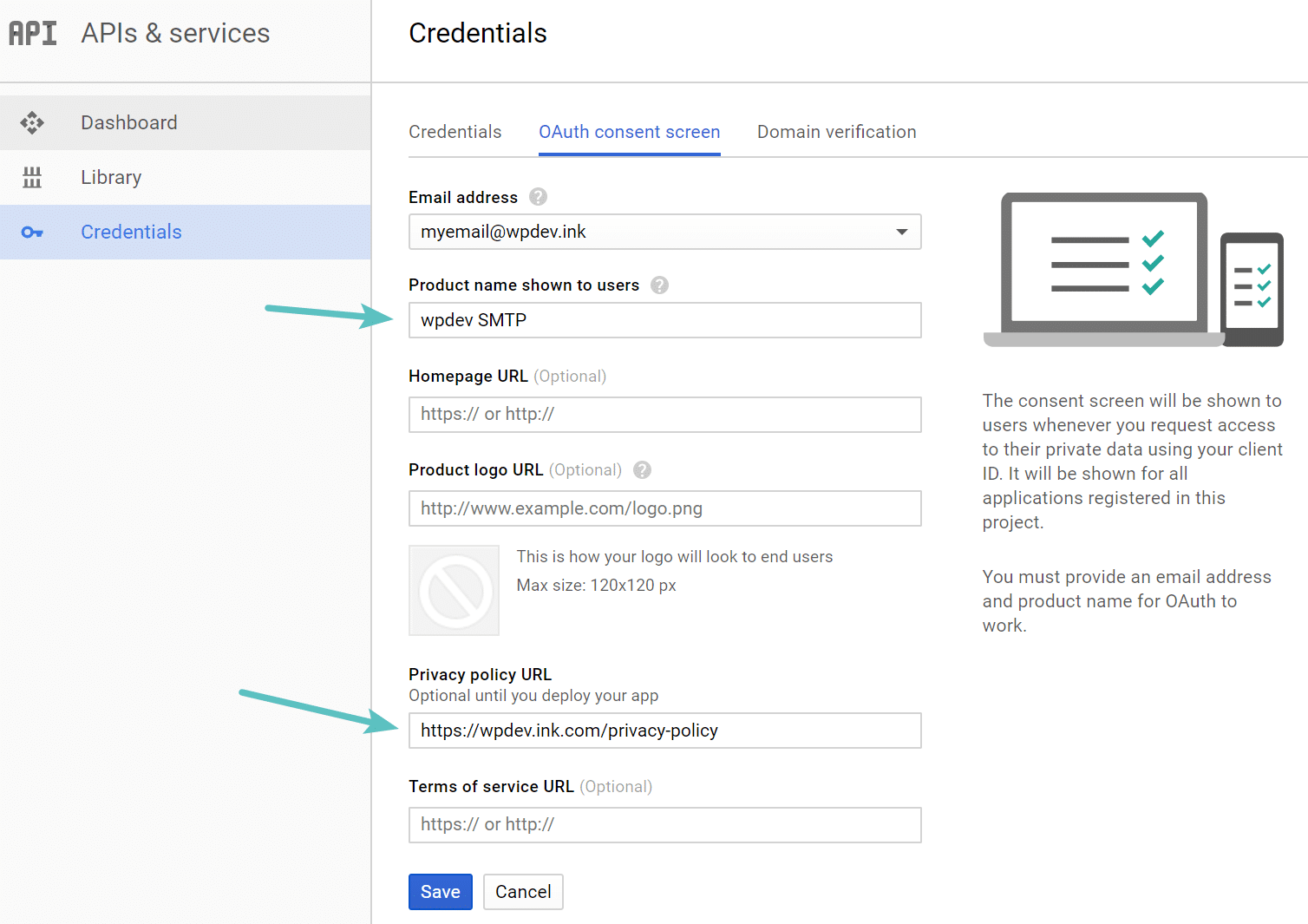 Oauth credentials