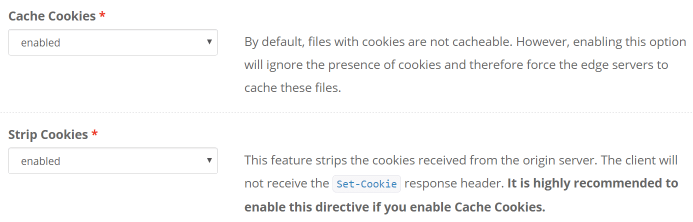 CDNサービスでCookieを削除