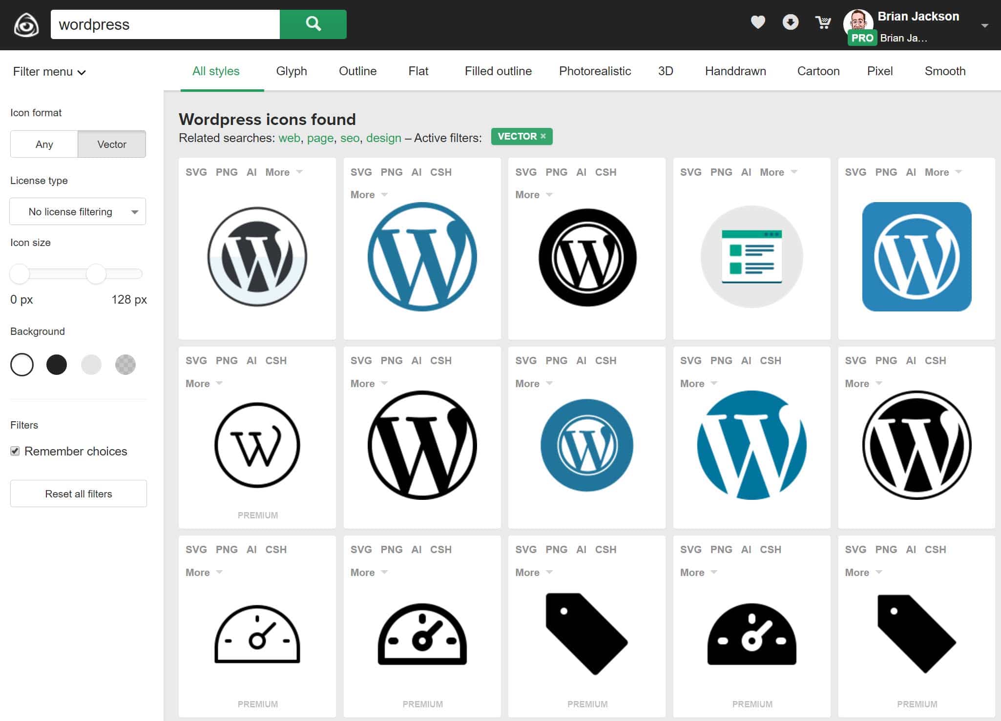 Iconfinder search iconfinder wordpress results