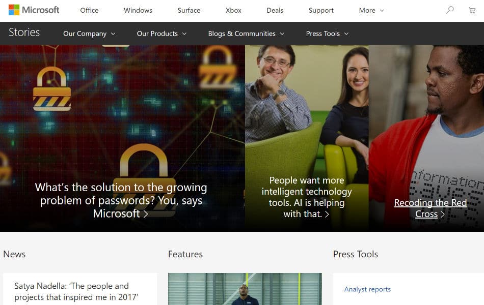 microsoft-news 130+ WordPress Site Examples of Big Brands