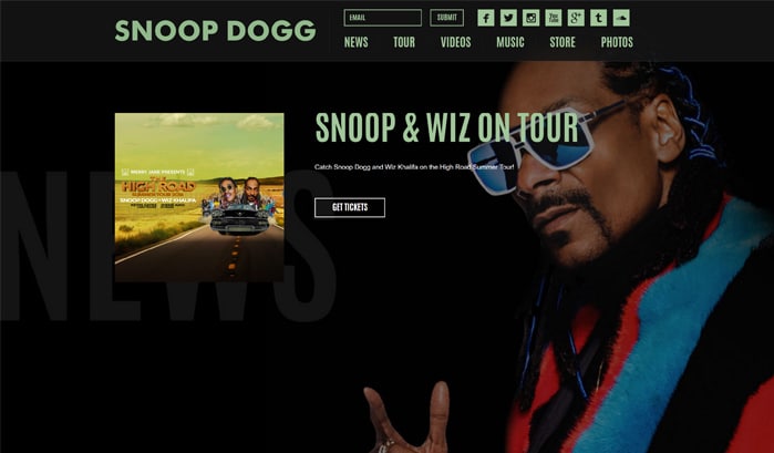 snoop-dogg-wordpress-sites 130+ WordPress Site Examples of Big Brands