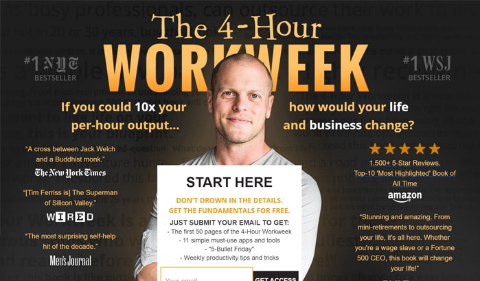 the four hour work week wordpress sites