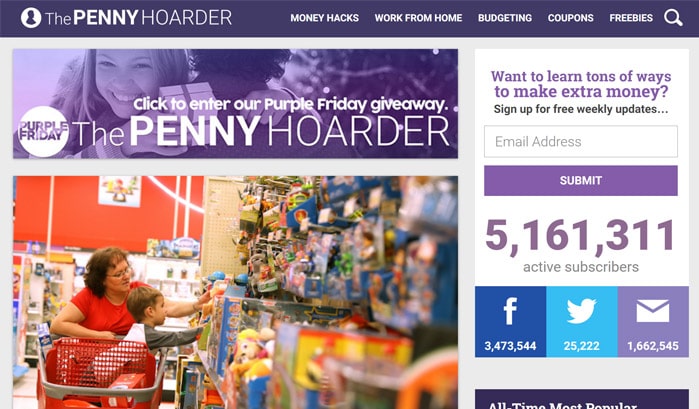 the-penny-hoarder 130+ WordPress Site Examples of Big Brands in 2018