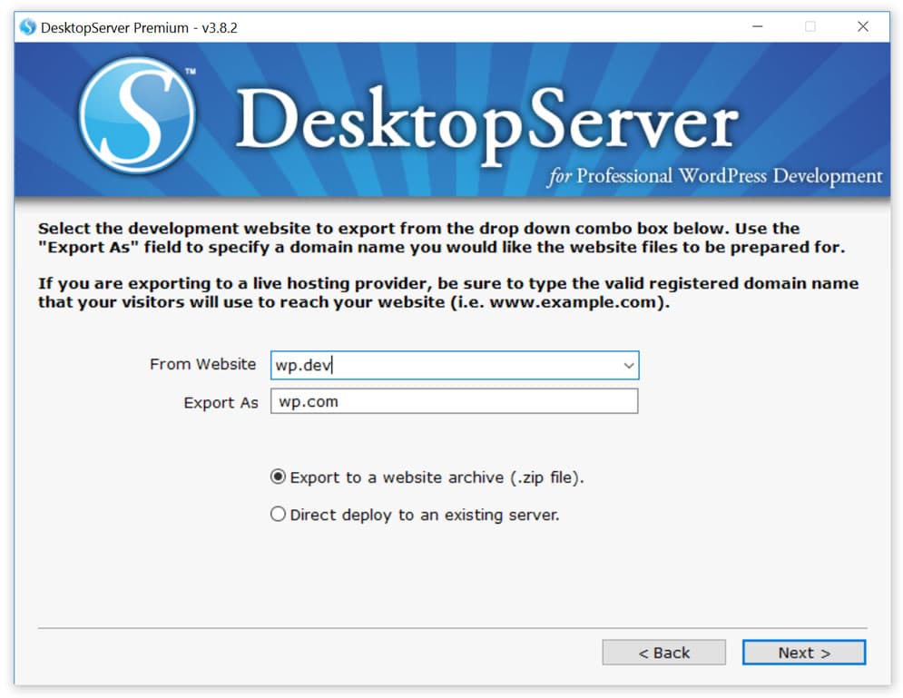 Export WordPress to archive file export wordpress to archive file