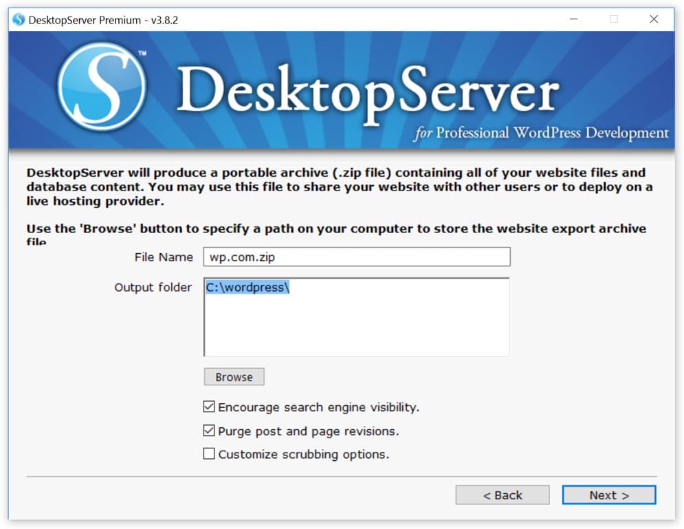 Output WordPress export output wordpress export