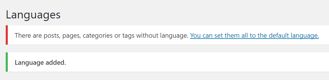 set default language