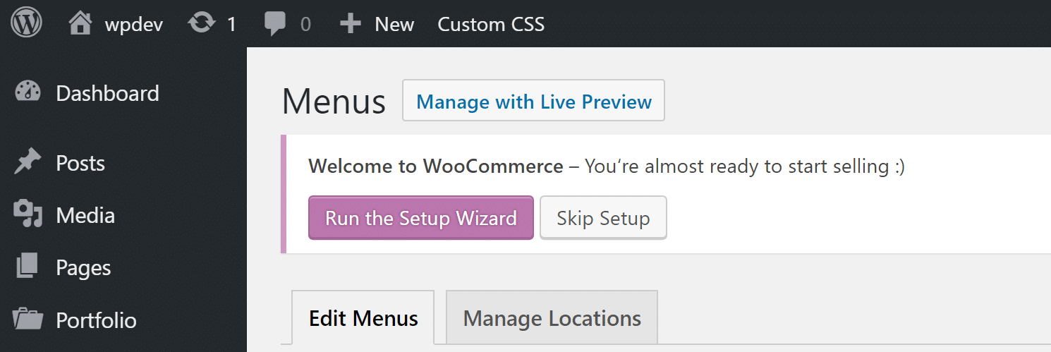 woocommerce setup wizard